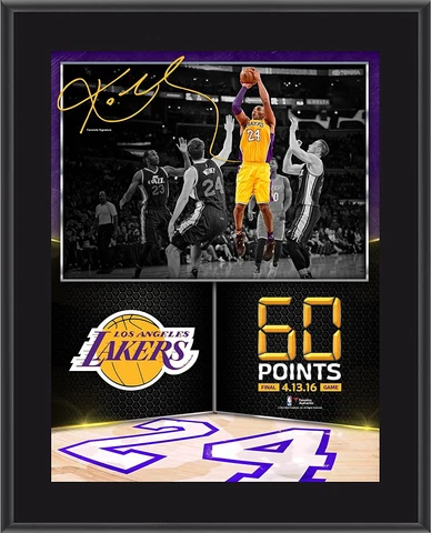 Kobe Bryant Los Angeles Lakers 10.5" X 13" 60 Point Finale Sublimated Plaque - N Cover