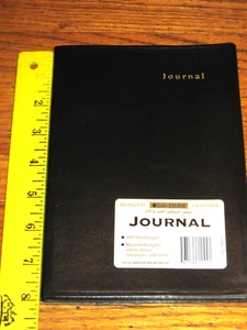 Black Leather Day-Timer 160 Page Lined Journal Ledger Notebook 8" X 5 5/8" New - Bild 1 von 8