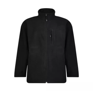 Chaqueta polar negra Espionage para hombre con cuello y cremallera bolsillo ropa de invierno 6XL - Imagen 1 de 3