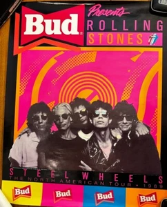 Vintage 1989: Steel Wheels The North American Tour: The Rolling Stones Poster - Picture 1 of 4