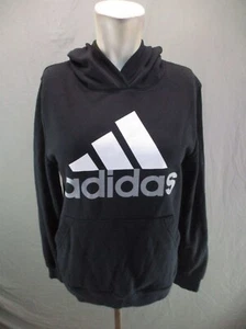 ADIDAS Size XL (18/20) Boys Black Cotton Blend Pocket Athletic Hoodie 1RE13 - Picture 1 of 10