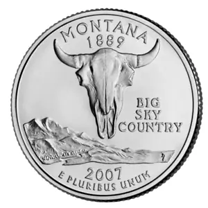 πΊπΈ US Quarter coin 25 cents, Montana, Big Sky Country, 2007 - Picture 1 of 2