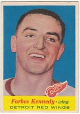 1957-58 Topps NHL # 50 Forbes Kennedy Detroit Red Wings ROOKIE CARD! EX-EXMT!