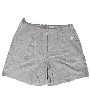 Old Navy Shorts Plus 3X Linen Blend Extra High Waist Striped Taylor Trouser New - Picture 1 of 24