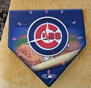 Chicago Cubs Wall Clock Wincraft Vintage 12" MLB USA Baseplate - Picture 1 of 7