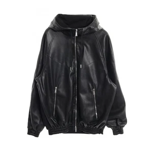 DSQUARED2 Hybrid Swag Track Suit Blouson Synthetic leather cotton Blk #46 mens - Picture 1 of 7