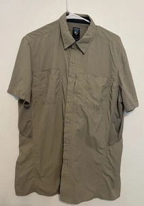 Kuhl Hemd groß belüftet schnelltrocknend Angeln Wandern hellbraun Nylon geknöpfte Taschen - Bild 1 von 6