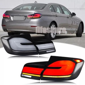 2pcs LED Tail Lights for BMW 5 Series F10 M5 2011-2016 Animation Grey Rear Lamps - Foto 1 di 1