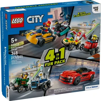 Nuevo LEGO City Construido para Velocidad 66803 Coche de Carreras 4 en 1 Paquete Divertido Driver Sellado Nuevo en Caja Foto 1 de 3
