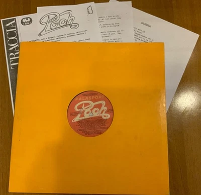 POOH PALASPORT RARO DISCO MIX 12” PROMOZIONALE CON 3 FOGLI PROMO ALLEGATI VG+ - Immagine 1 di 4