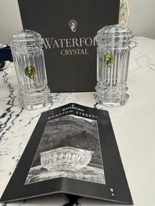 Waterford Crystal Grafton Street Bolton Salt and Pepper Shakers - New in Box - Picture 1 of 16
