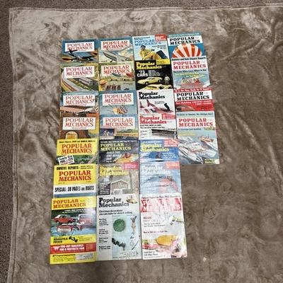 VTG POPULAR MECHANICS MAGAZINE LOT OF 25 Issues 1950s-70s LOOK GREAT LOT - Image 1 of 4