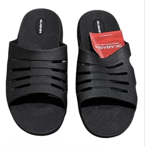 Okabashi Eurosport Flip Flops 👣 Men’s Size 7.5/ L Black Comfy Durable Sandals - Picture 1 of 5