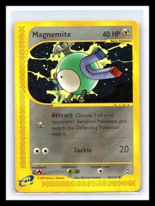 💥 Magnemite # 52/147 Common Aquapolis Base Set 2002 Pokemon Tarjeta De Colección Rara - Imagen 1 de 2