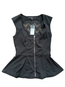 NWT Guess Sleeveless Sheer Lace Back Festival Coachella Whimsigoth Black Fairy S - Picture 1 of 5