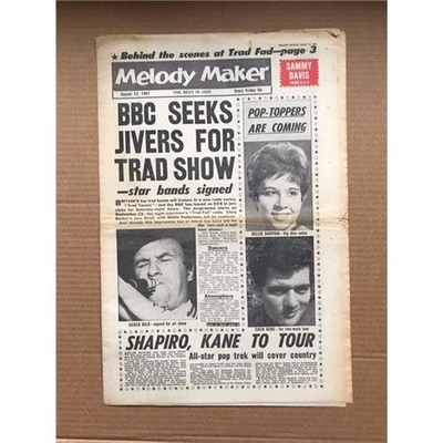 VARIOUS 1961 MELODY MAKER MAGAZINE AUGUST 12 1961 HELEN SHAPIRO/EDEN KANE/ACKER  - Image 1 of 2