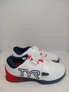 TYR L-1 Lifter Weightlifting Shoes White/Red/Blue Men's 11.5 / Women's 13 NEW! - Picture 1 of 8
