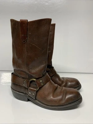 BOTAS WESTERN MARROM VINTAGE ARNÊS BIQUEIRA DE AÇO TRABALHO MOTOCICLETA 9D NITRENE - Imagem 1 de 4