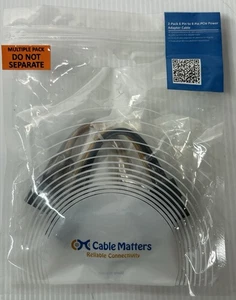 Cable Matters 2 Pack 6 Pin to 8 Pin PCIe Adapter Power Cable - Picture 1 of 2