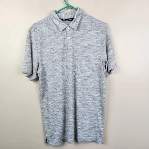 Camisa Polo Travis Mathew Para Hombres Manga Corta Espaciada Teñida Mezcla de Algodón 3 Botones M - Imagen 1 de 6
