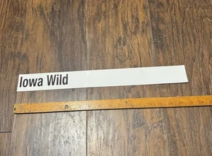 Iowa Wild AHL Issued Pro Stock Locker Room Standings Board Nameplate 2 - Picture 1 of 4