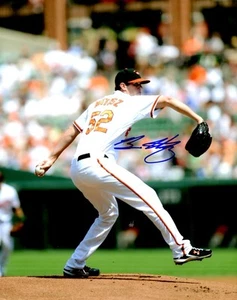 Signed 8x10 BRIAN MATUSZ Baltimore Orioles photo- COA  - Picture 1 of 1