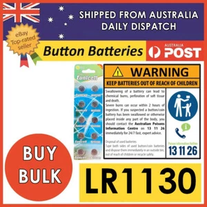 LR1130 Batteries Genuine AG10 1130 LR54 389 389A 10 Alkaline Button Battery 1.5V - Picture 1 of 1