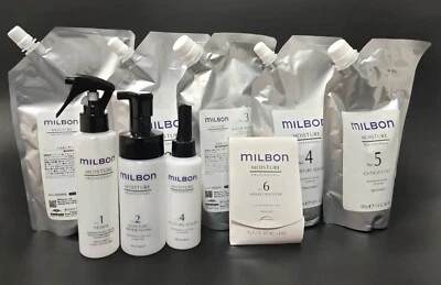 Sistema de Humedad Milbon Tratamiento Nº1.2.3.4.5.6 Juego Completo 6 Pasos Profesional Foto 1 de 2