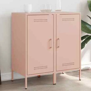 vidaXL Sideboards 2 pcs Pink 36x39x79 cm Steel - Picture 1 of 11