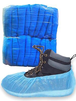 Disposable Blue Plastic Over Shoes Carpet Protectors 2 - 60 Shoe Boot Covers • 2.59£