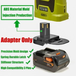 1 Adaptador para Batería RIDGID 18V a Alimentación para Ryobi 18V One+ Herramientas -Solo Adaptador - Imagen 1 de 8