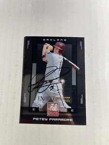 Oakland Athletics PETEY PARAMORE Signed Card
