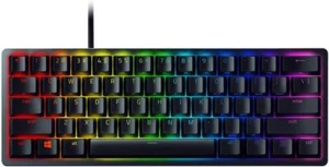 Razer Huntsman Mini Red Switch 60% kompakte Gaming Tastatur UK-Layout Schwarz - Bild 1 von 4