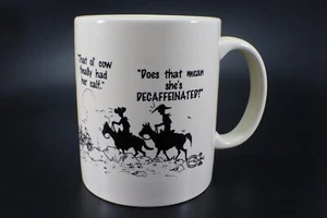 Erwin Cowboy Cartoon Coffee Mug THAT OL’ COW FINALLY HAD HER CALF Ceramic - Picture 1 of 8