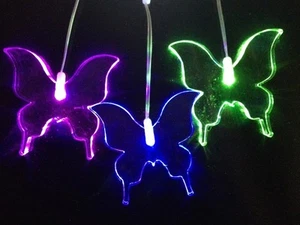 Butterfly 3 Drop LED Night Light Hanging Mobile Lamp with Colour Changing Lights - Picture 1 of 6