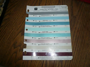 1963 AMC ACME Color Chip Paint Sample  - Picture 1 of 1