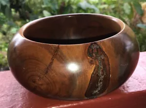 Una bottiglia hawaiana spazzola ciotola legno ~ artista locale ~ qualità galleria e collezionista - Foto 1 di 9