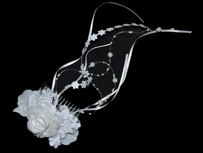 Kopfschmuck zum Kommunionkleid Haarschmuck Brautkleid Blumenkind Hochzeit  neu - Bild 1 von 2