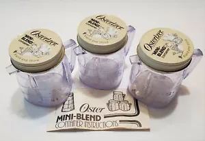 Oster MINI-CONTENITORI MISCELA Set di 3 in plastica 8 oz. con COPERCHI miscela e negozio usato - Foto 1 di 2