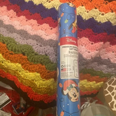 New Disney Mickey Mouse Premium Heavy Weight 65 Sq Ft Christmas Wrapping Paper - Image 1 of 4