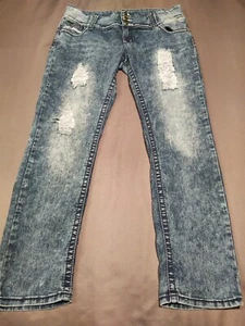 twentyone black By Rue 21 Curvy Size 15/16R Skinny Jegging distressed - Picture 1 of 14