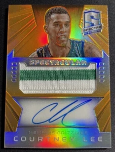 2014-15 SPECTRA Courtney Lee ORANGE PRIZM AUTO PATCH #SS-CL 15/25 GAME WORN - Picture 1 of 4