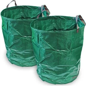 2x 500L Sac à Déchets Ordures de Jardin Robuste Sac Réutilisable Herbes Feuilles - Afbeelding 1 van 5