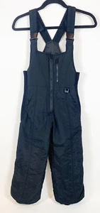 Ossi Skiwear Youth Black Snow Bib Overall Nylon Insulated Adjustable Sz 6 - Picture 1 of 5
