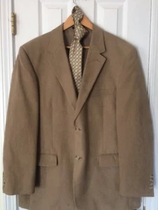 Andrew Fezza Blazer/Sportscoat Camel Microfiber Cord 44 regular - Picture 1 of 7
