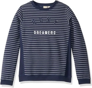 Roxy Little Girl's 4 Silent River Sweater Sweatshirt Crew Neck L/S Shirt Navy - Picture 1 of 1