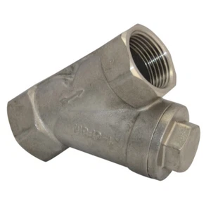 1" 1 inch BSPT Female Y Strainer Mesh Filter check Valve Stainless Steel 316 - Picture 1 of 8