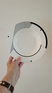 Angles by Mikasa soup bowl large rim black and white - Picture 1 of 6