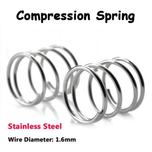 Compression Springs Pressure Spring Wire Diameter Ø 1.6mm - 304 Stainless Steel - Picture 1 of 15