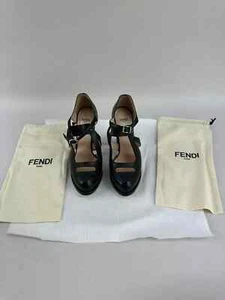 Fendi Womens Black Chameleon Chunky-Heel Wing-Tip Pump Shoes Size 5 - Picture 1 of 10